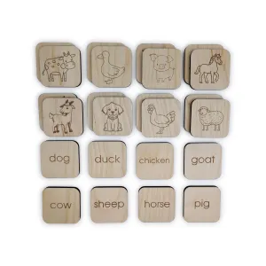Wooden Matching Memory Set | Farm🍁