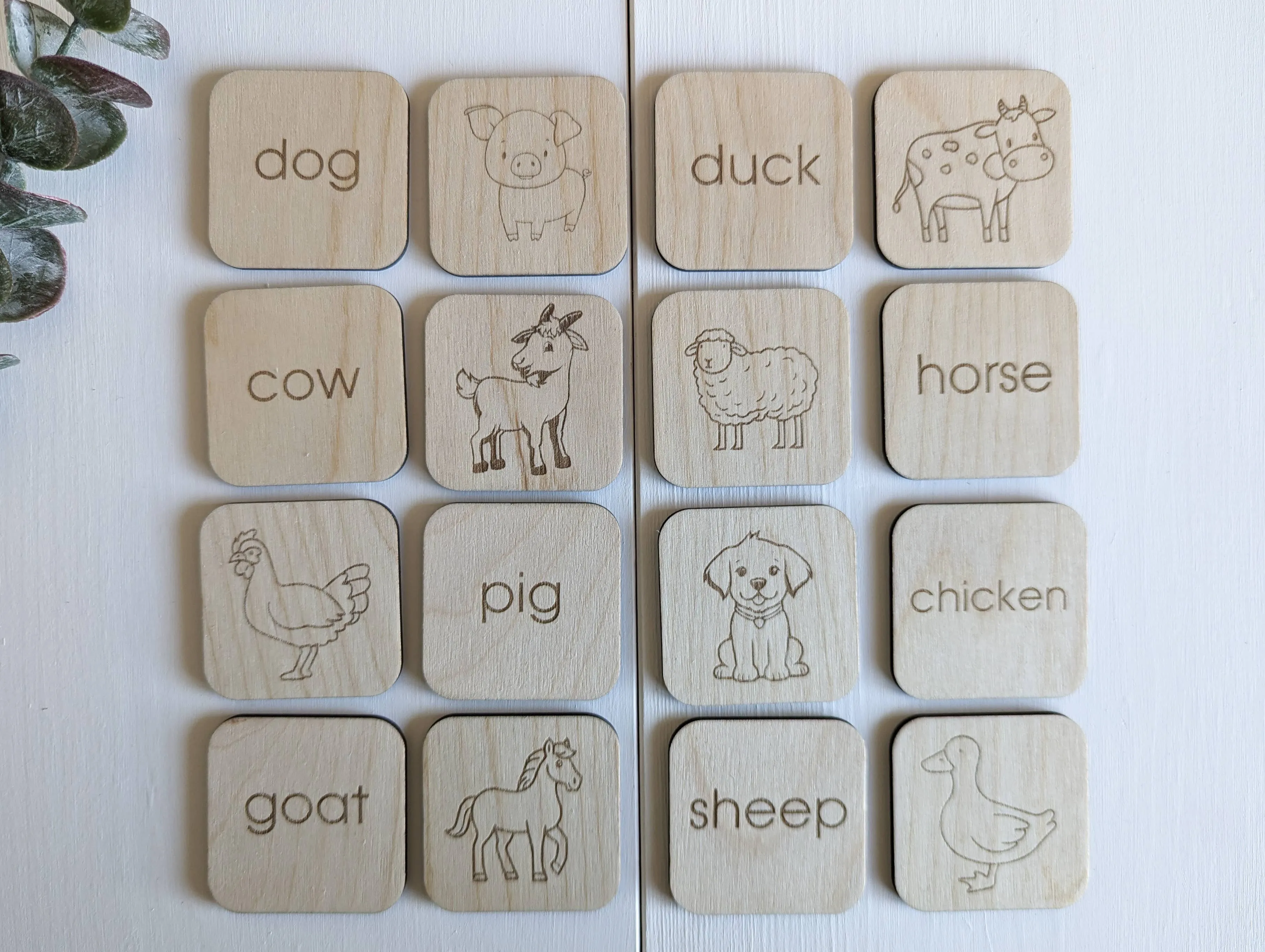 Wooden Matching Memory Set | Farm🍁
