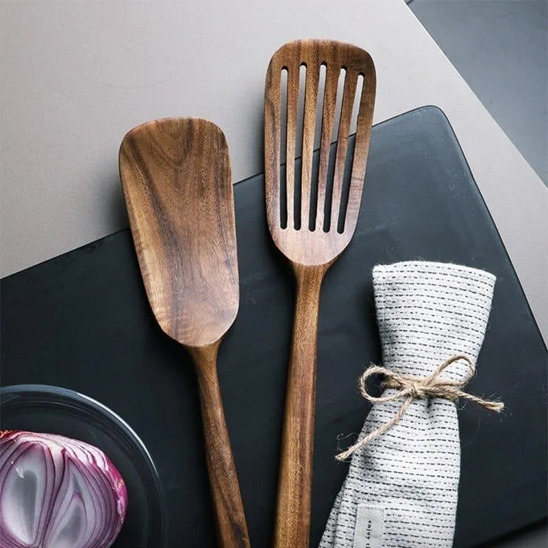 Wooden Spatula 2 Pcs Set