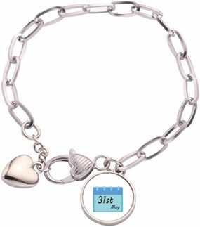 World No Tobacco Day Healthy Body Heart Chain Bracelet Jewelry Charm Fashion