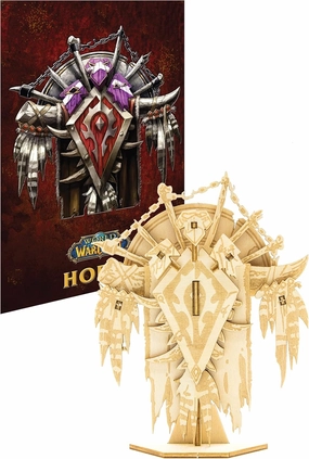 World of Warcraft Horde 3D Wood Puzzle Model Figure Kit (19 Pcs) & Poster - Build & Paint A 3-D Video Game Replica Toy, No Glue or Tools Required - Wow Gamer Gift for Teens, Adults, Father's Day 12 