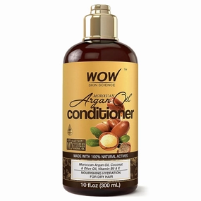 WOW Skin Science Moroccan Argan Oil Hair Conditioner Increase Gloss, Hydration, Shine - Reduce Itchy Scalp, Dandruff & Frizz - No Parabens or Sulfates - All Hair Types (10 Fl Oz (Pack of 1))