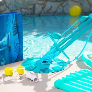 XtremepowerUS Premium Automatic Suction Vacuum-generic Climb Wall Pool Cleaner Sweeper In-Ground Suction Side   Hose Set