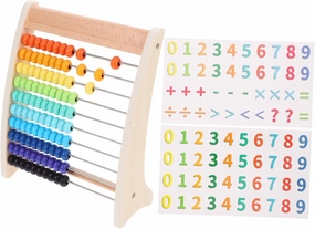 Yardwe 1 Set Educational Wooden Abacus Row Arithmetic Calculation Tool for Math Cognition and Supplies for Critical Thinking and Parent Bonding
