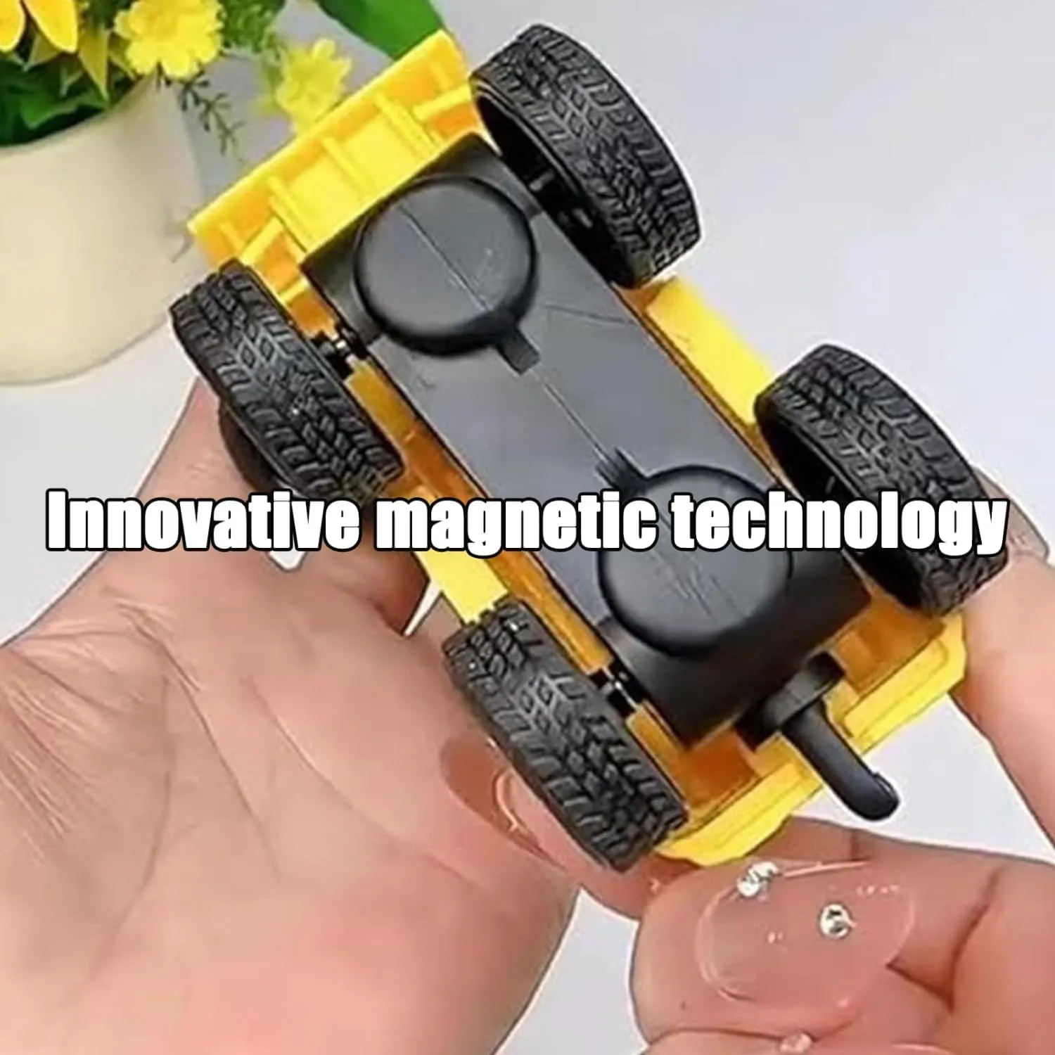 Yearpilrim Magnetic Wall Climbing Toy Car - Magnetic Anti-Gravity Wall-Climbing Toy Car, Portable Mini Magnetic Wall Climbing Cars, Cars That Drive on Walls and Ceiling (3Pcs)