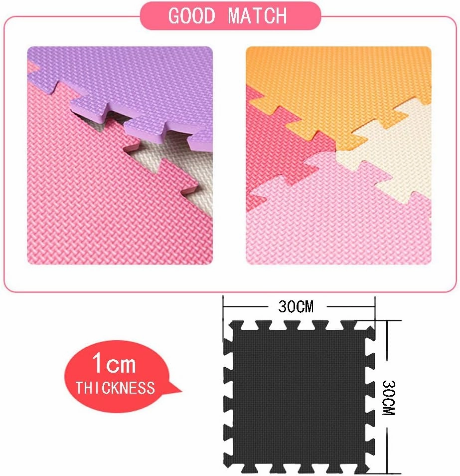 YIMINYUER® 20 Tiles (30cm×30cm×1cm Each Tile) Baby Soft Puzzle Play Mats, Kids Thick EVA Foam Floor, Toddlers & Children's Soft Interlocking Mat R01R04R09G301020