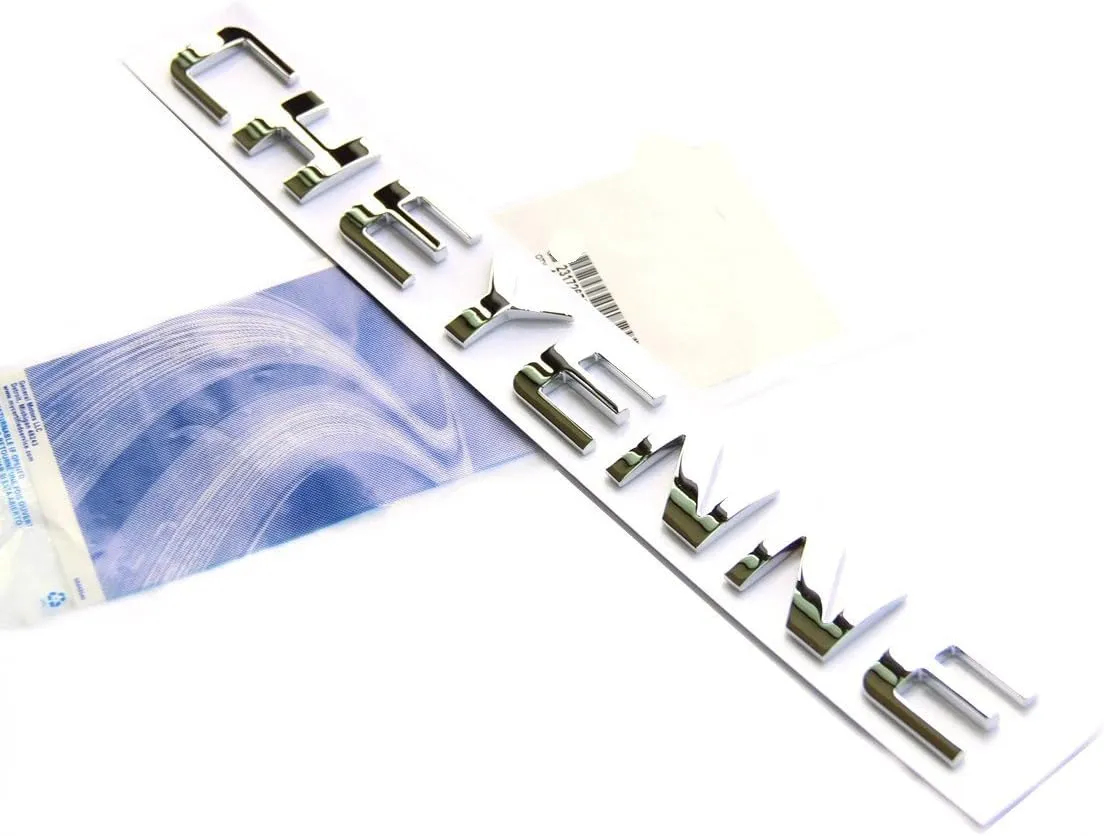 Yoaoo 3Pack OEM Chrome Cheyenne Nameplates Emblems Badge Compatible with Silverado Shiny 3D New