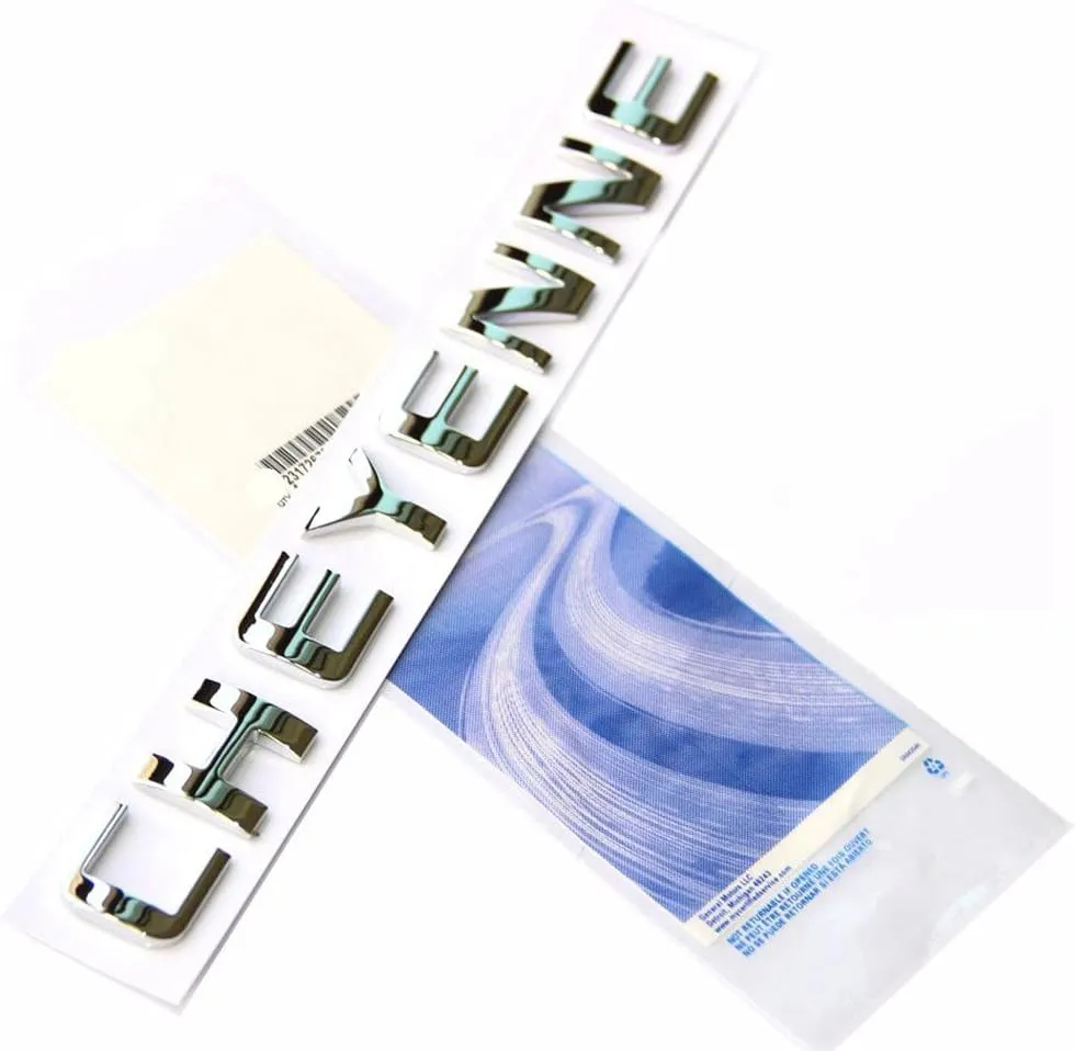 Yoaoo 3Pack OEM Chrome Cheyenne Nameplates Emblems Badge Compatible with Silverado Shiny 3D New