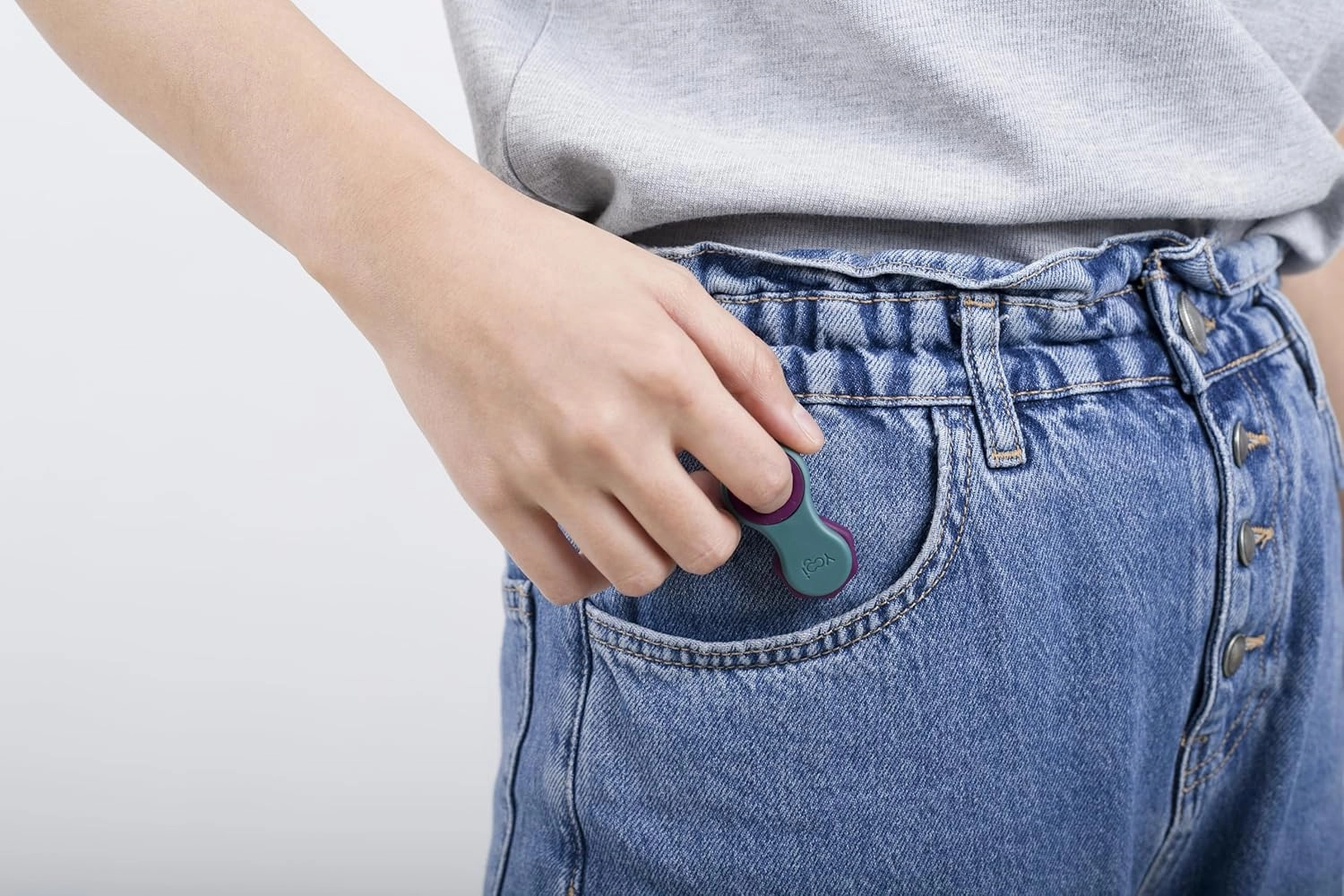 Yogi Fidget Toy - Patented Fidget Spinner, Quiet Fidget Toys Adults and Kids Love. Best Stress Relief Sensory Tool for Anxiety, ADHD, and Autism. Includes Five Finger Fit Rings- Aurora
