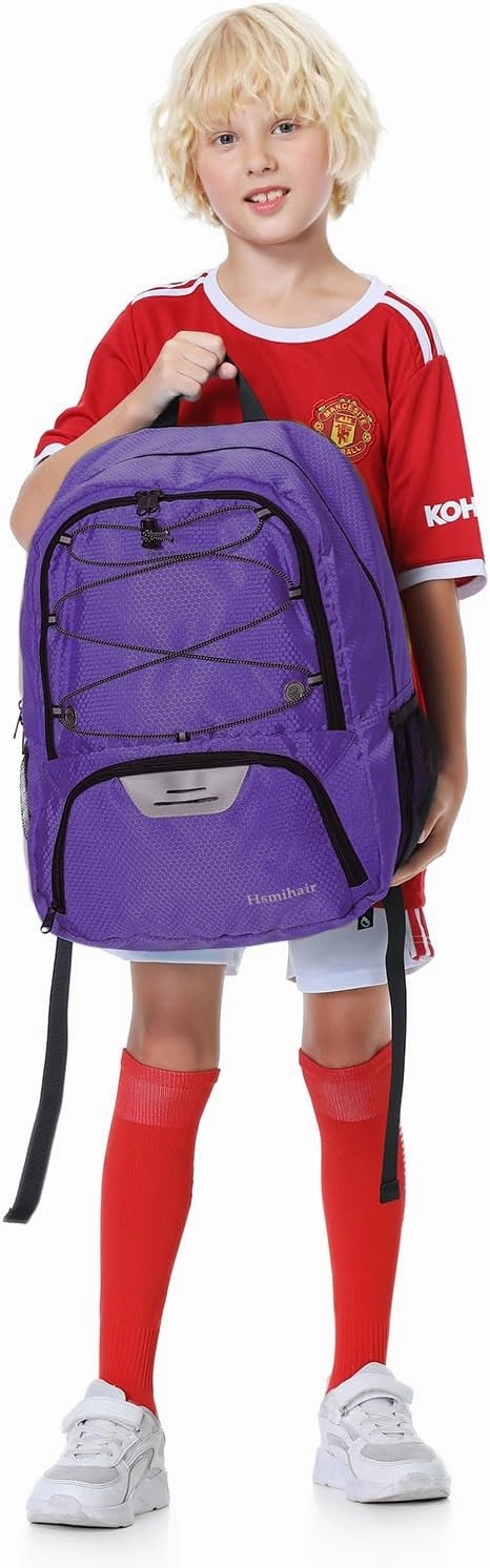 Youth Soccer Bag-Soccer Backpack&Backpack for Football Basketball,with Ball Compartment Separate Cleat Package
