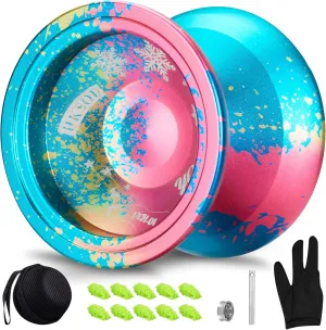 Yoyo Unresponsive Professional Yoyos for Adults ,Responsive Yo yo for Kids 8-12 Beginners,Pro Yoyo Trick Yoyos for Advanced Players with Bearing Accessories Removal Tool - Colorful
