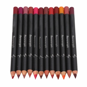 YUYTE 12Pcs Lip Liner Contour Pencil, Lip liner, Smudge Matte Lipstick Makeup Tool Set