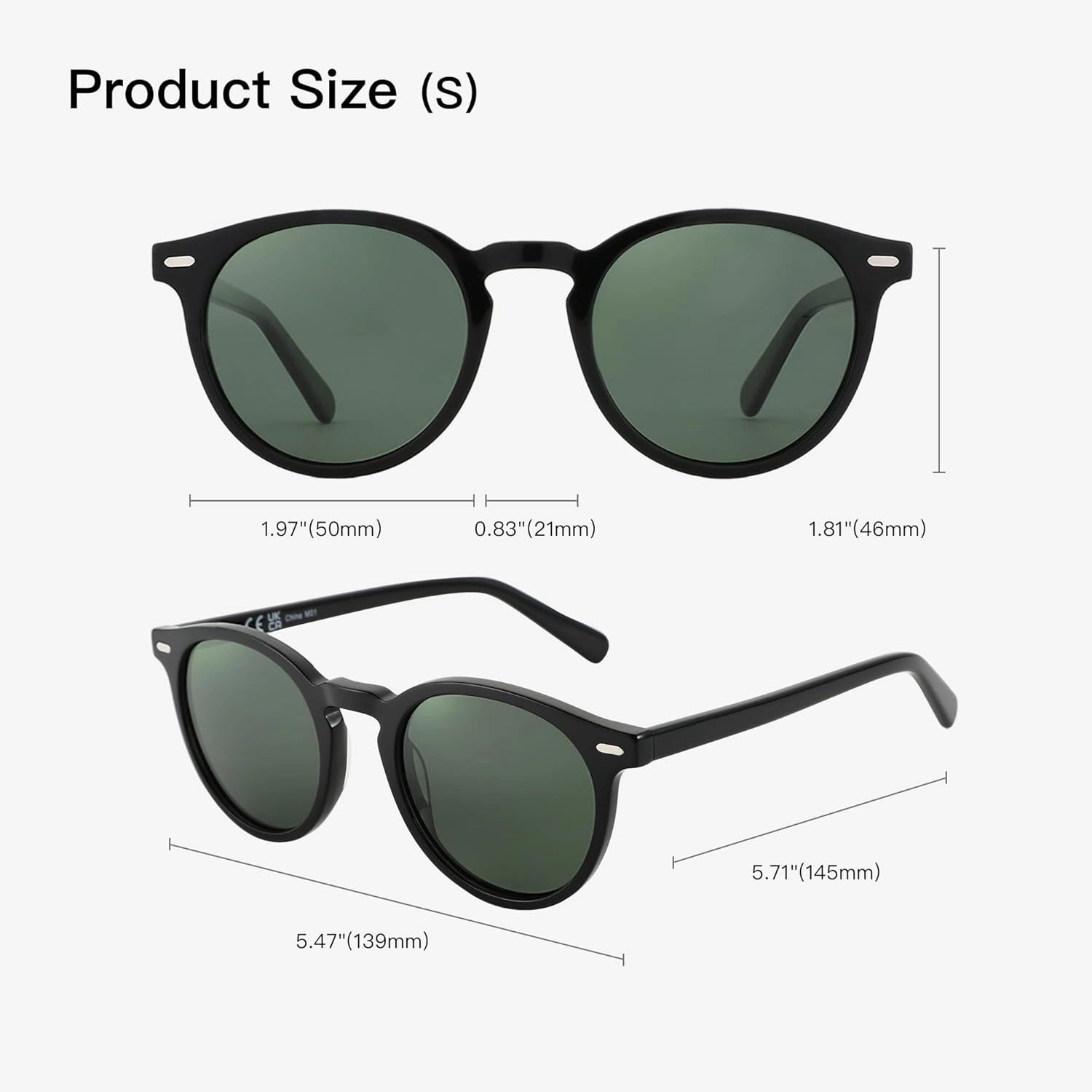 ZENOTTIC Polarized Sunglasses Women Small Round Sun Glasses Trendy Retro Sunglass UV Protection Shades for Men Womens