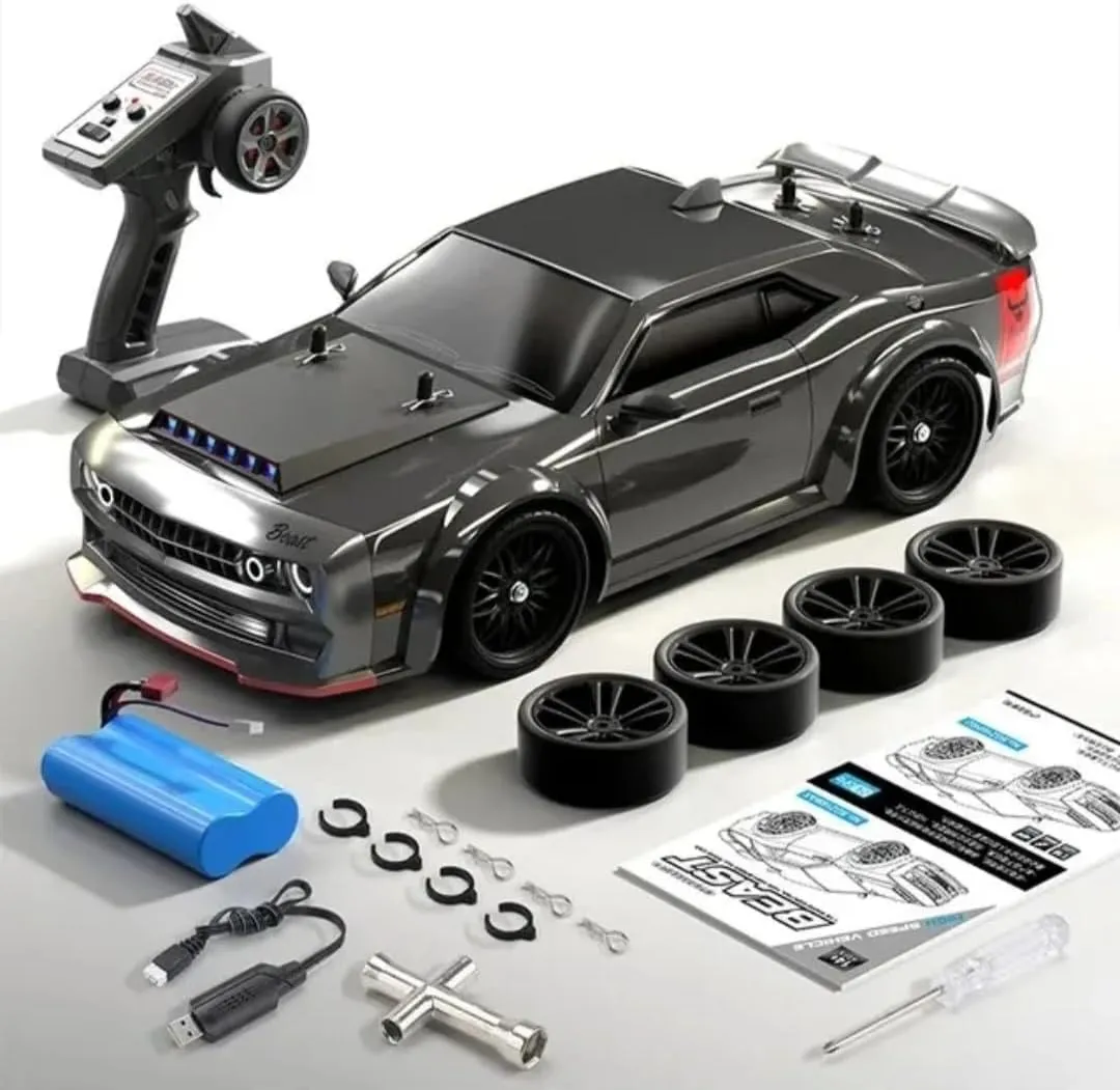 ZLL Beast SG216MAX High Performance 1/16 Scale 4WD RC Drift Car with Brushless Motor, LED Lights, Full Proportional Radio Control, Black