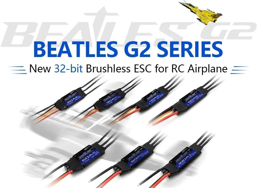 ZTW Beatles G2 60A ESC with SBEC Output 8A/5.0,6.0V for RC Drone RC Helicopter (ZTW Beatles 60A ESC)