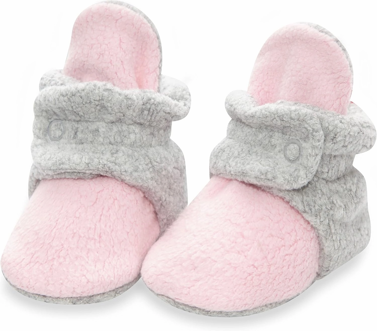 Zutano Unisex Fleece Baby Booties, Two Snap Closure, Newborn to 24 Months